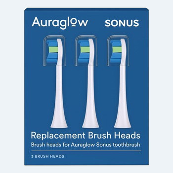 Auraglow Sonus Brush Heads 3-Pack