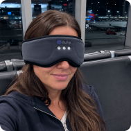 Verified AURA customer wearing the sleep mask