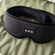 Verified AURA customer wearing the sleep mask
