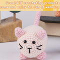 Crochet material bag ornament doll wool ball hand knitting diy - image 8