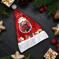 Personalized Sequins Santa Hat Custom Photo Christmas Hats for Holidays Xmas Party Supplies - image 1