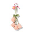 Flower Knitted KeyChain for Bag Crochet Campanula Keychain Handmade Gift - image 11