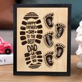 Personalized Footprints Wooden Frame Custom Family Member Names Father's Day Gift - image 5
