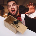 Spider Prank Scare Box Wooden Surprise Candy Box Joke Toys Gag Gift for Halloween - image 2