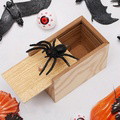 Spider Prank Scare Box Wooden Surprise Candy Box Joke Toys Gag Gift for Halloween - image 1