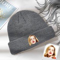 Custom Face Knitted Hat Unisex Winter Beanie Hat Warm Cap for Adult - image 5