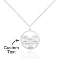 Custom Engraved Necklace Circle Hearts Mom Pendant Necklace Creative Gift - image 6