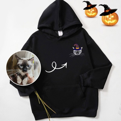 Halloween - Custom Pet embroidery - Pets wear Halloween hats