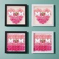 Custom Photo Flower Shadow Box Personalized Heart Gradient Pink Flower Shadowbox Frame Gift for Mom - image 5
