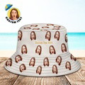 Custom Bucket Hat Unisex Face Bucket Hat Personalize Wide Brim Outdoor Summer Cap Hiking Beach Sports Hats Gift for Lover - image 2