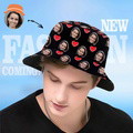Custom Bucket Hat Personalized 2 Face Heart Print Summer Unisex Fisherman Hat - image 15