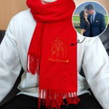 Custom Embroidered Pet Portrait Woven Scarf - image 2