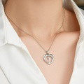 Personalized Birthstone Necklace Custom Baby Feet Heart Necklace Birthday Gift for New Mom - image 9