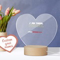 Father's Day Gift Personalized Acrylic Night Light I Am Their Father Heart Night Light - image 1