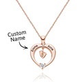Personalized Birthstone Necklace Custom Baby Feet Heart Necklace Birthday Gift for New Mom - image 3