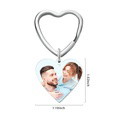 Engraved Keychain with Photo Gifts for Mom with Heart 3 Colors - image 6