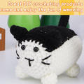 Crochet material bag ornament doll wool ball hand knitting diy - image 9