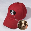 Custom embroidered pet cap, personalized baseball cap using your pet photo - image 1