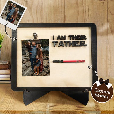 Personalized Lightsaber I Am Their Father Wooden Sign Gift for Dad