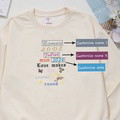 Love, couple name date Embroidery custom sweatshirt, hoodie anniversary gift - image 2