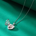 Custom Photo Engraved Necklace Heart Locket Rose Necklace Gift for Women - image 8