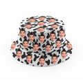 Custom Bucket Hat with Your Face Cow Print Unisex Fisherman Cap for Adult - image 1