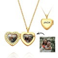 Custom Heart Shaped Photo Locket Necklace with Engraving - image 2