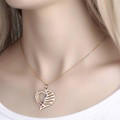 Engraved Family Name Necklace Custom Heart Birthstone Necklace for Mom - image 5