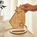 Custom Engraved Trophy The World's Best Dad Wooden Plaque Father's Day Meaningful Gifts - image 3