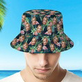 Custom Face Flower Bucket Hat Unisex Outdoor Cap - image 9