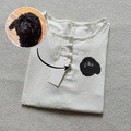 Summer thin loose embroidered linen boutique short sleeve T-shirt - image 6