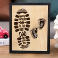 Personalized Footprints Wooden Frame Custom Family Member Names Father's Day Gift - image 2