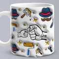 Personalized 3D Inflated Effect Kids Name Mug - Perfect Father's Day Gift - image 1