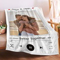 Personalized Couple Music Blanket with Photo and Text - image 2