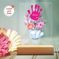 Custom Name and Date Night Light Handprint Lamp Mother's Day Gift - image 9