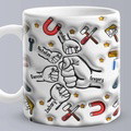 Personalized Fist Bump Mug for Papa - Custom 3D Inflated Design - Father's Day Gift - image 4