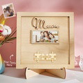 Custom Photo Engraved Ornament Mother's Day Puzzle Wooden Commemorate Gifts - image 7