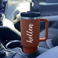 Personalized Text 40oz Insulated Mug with Handle and Straw Stainless Steel Custom Travel Cup Gift for Family Friends Couples - image 22