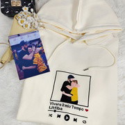 Custom Embroidered Sweatshirt Portrait Music Player Couple Family Gift
