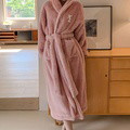 Personalized plush robes with custom embroidery, birthday gifts, wedding gifts, adult men's, women's night gowns, for moms, miniature wool spa gowns - image 8