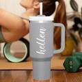 Personalized Text 40oz Insulated Mug with Handle and Straw Stainless Steel Custom Travel Cup Gift for Family Friends Couples - image 15