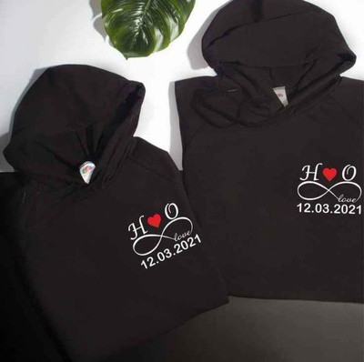 Couple outfit Embroidery Total - Valentine's Day Gift - Embroidered sweatshirt, hoodie