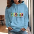 Personalized First Grade Hooded Sweatshirt Teacher Custom Name Hooded Sweatshirt Back to School Gifts - image 12
