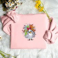 Embroidered sweatshirt, hoodie - Animal series - Chick - image 4