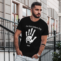 Personalized Our First Father’s Day Handprint Father T-Shirt Gift for Dad - image 2