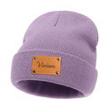 Personalized Baby Beanie Custom Name Leather Patch Beanie Gifts for Kids or Adult - image 8
