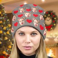 Custom Face Beanie Hat Warm Soft Knit Hat Winter Cap Gifts for Lovers - image 19
