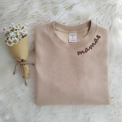 Custom Embroidered Mama Sweatshirt