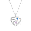 Personalized Heart Necklace Custom Family Name Birthstone Necklace Gift for Mother Grandma - image 7
