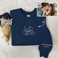 Custom Embroidered Line Drawing Hoodie,Sweatshirt, Anniversary gift, Girlfriend,Boyfriend,Family,Birthday unique gift - image 4